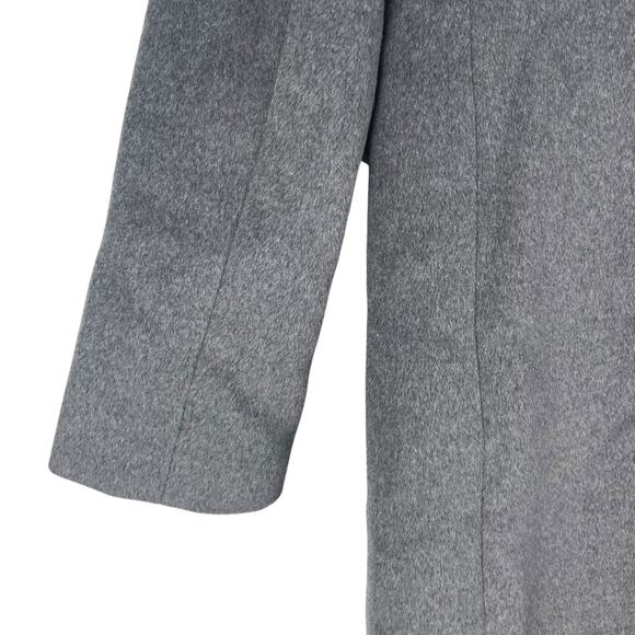 Ann Taylor Funnel Neck Wool Blend Tailored Coat Hidden Button Gray Size S - Picture 10 of 12
